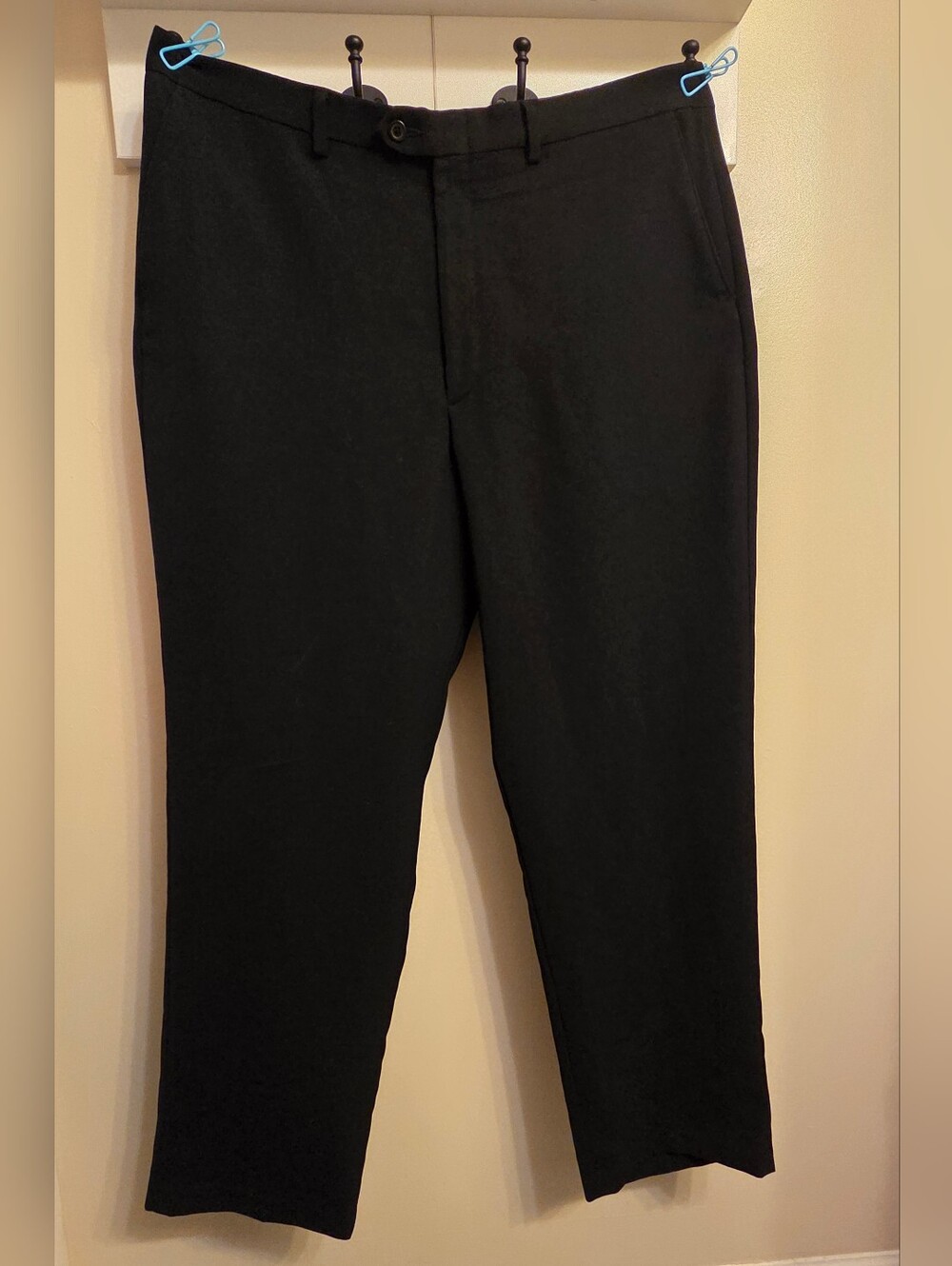 Claiborne 40x32 Black Trousers Mens Dark Academia Preppy Classic Dress Slacks